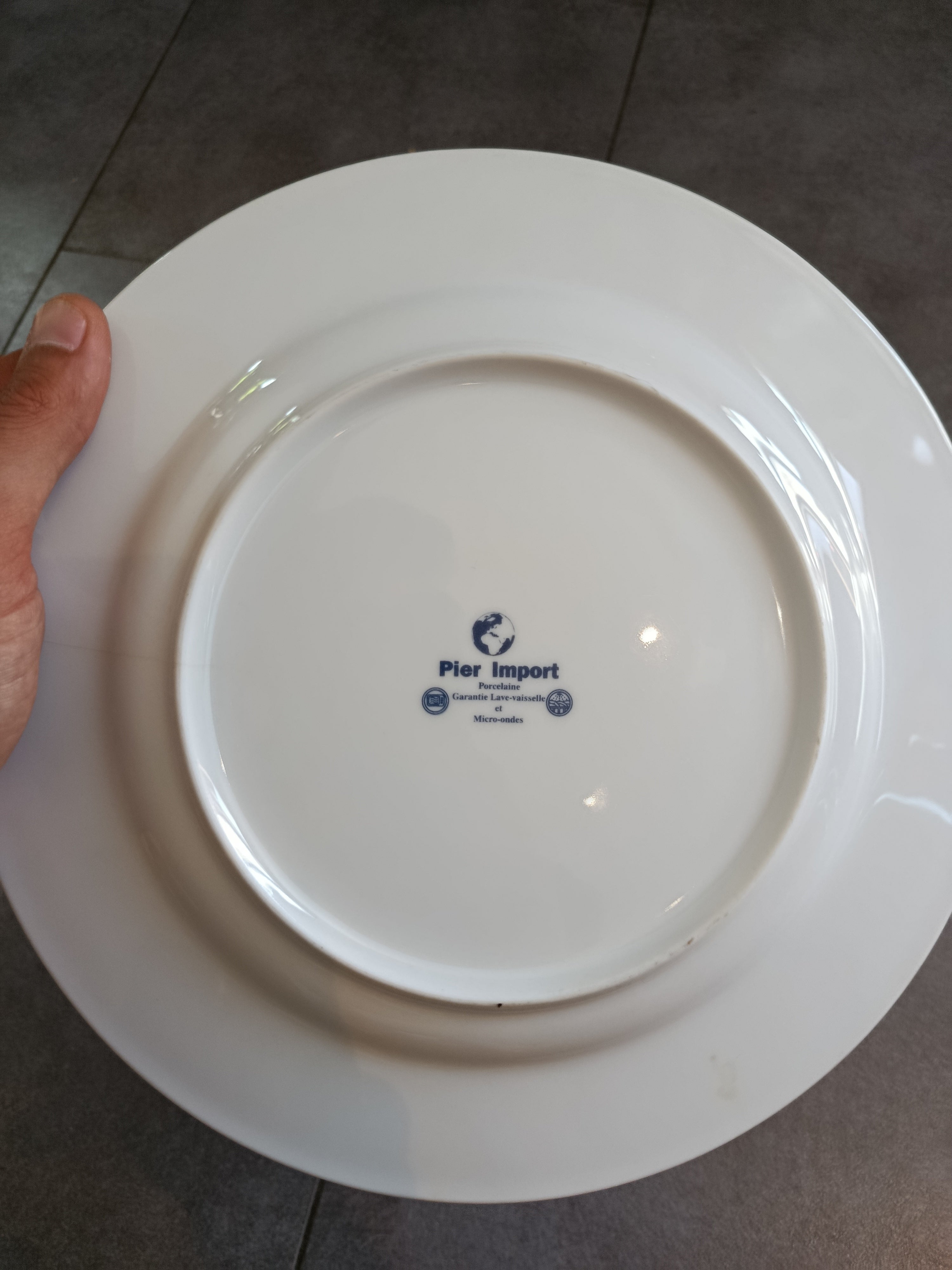 Assiette de table Pier Import en Porcelaine Style Marocain Vintage XXe Rétro Collection Art deco