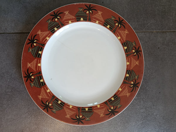 Assiette de table Pier Import en Porcelaine Style Marocain Vintage XXe Rétro Collection Art deco