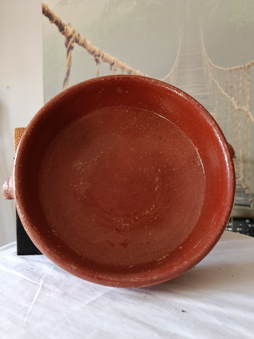 Petite coupelle en pierre céramique marron Vintage XXe collection Grès ancien