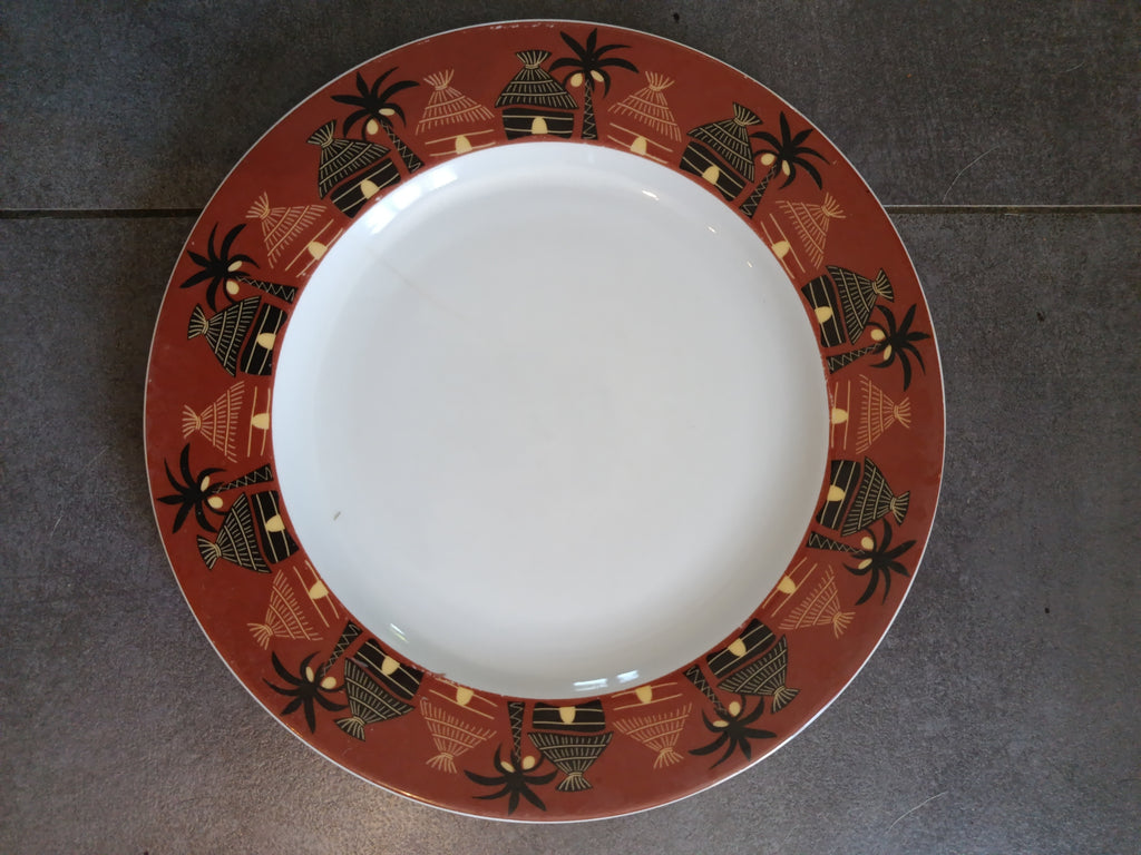 Assiette de table Pier Import en Porcelaine Style Marocain Vintage XXe Rétro Collection Art deco
