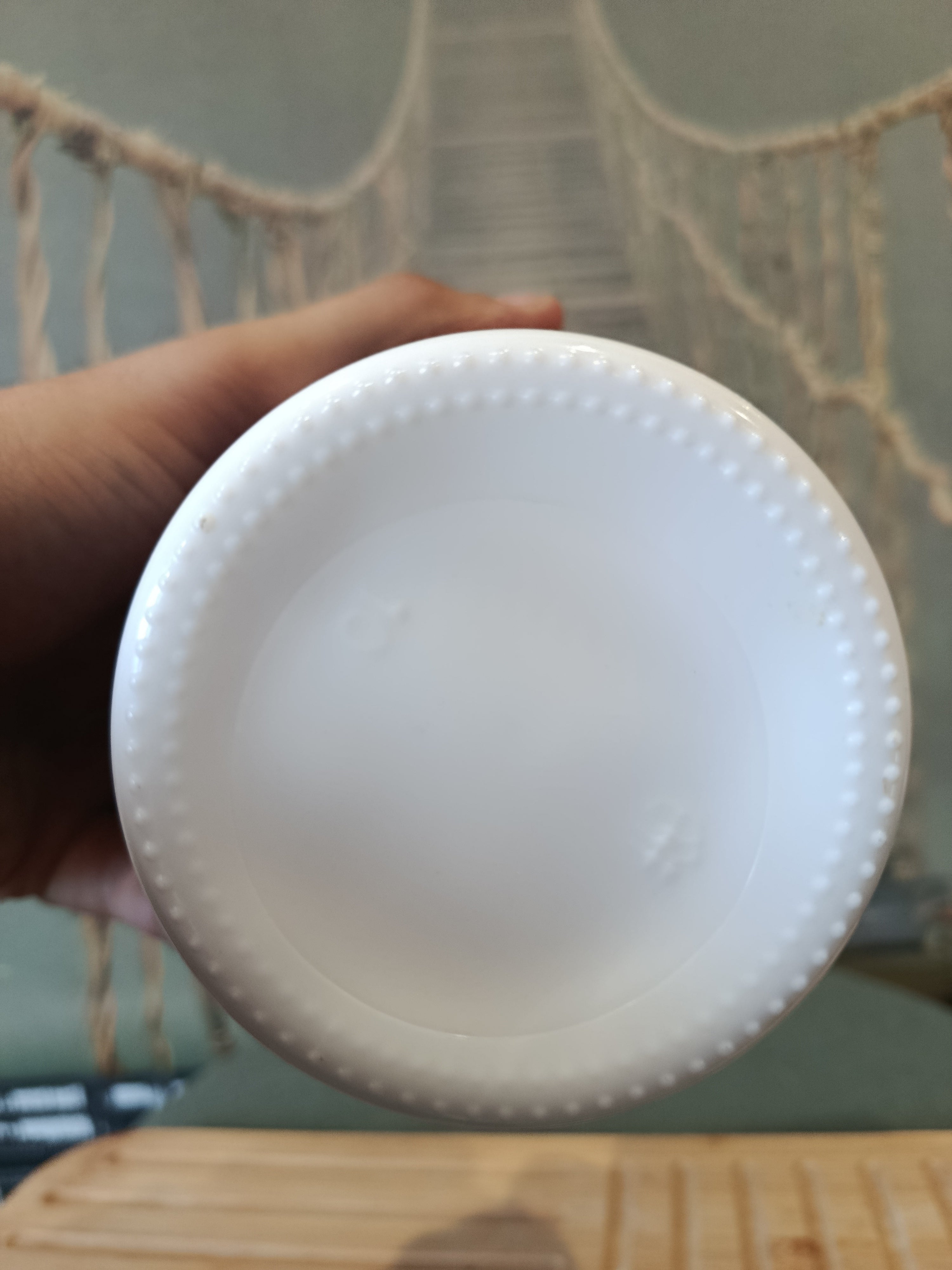 Pot à sel vintage en opaline Amarena Fabbri Design floral XXe siècle