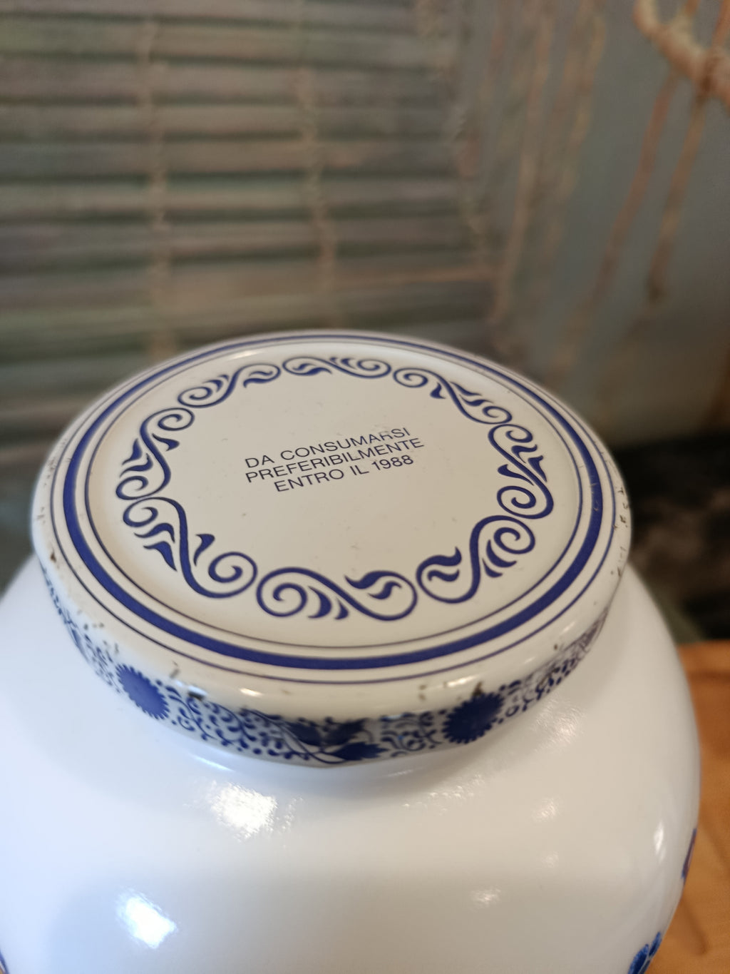 Pot à sel vintage en opaline Amarena Fabbri Design floral XXe siècle