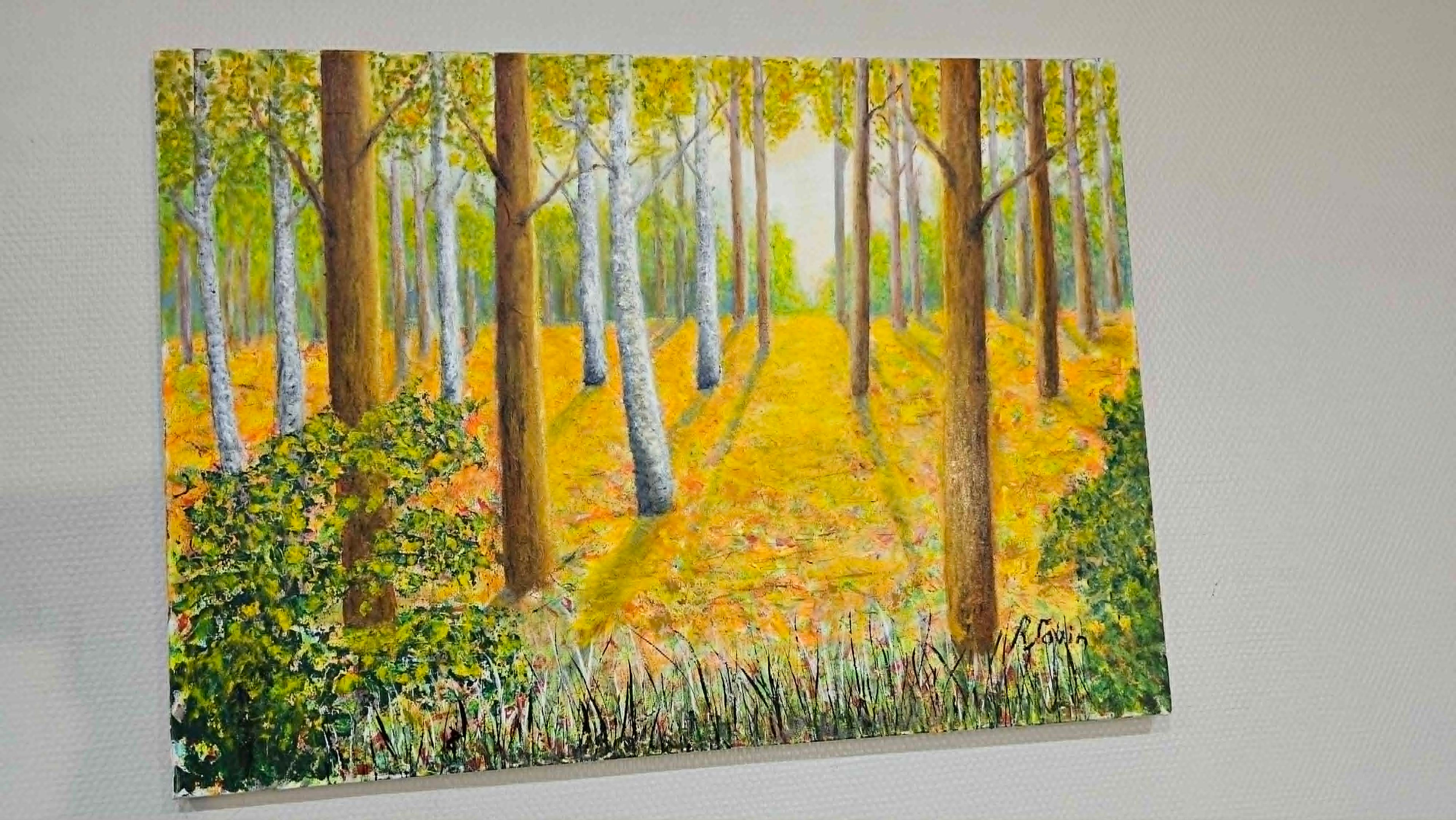Tableau Peinture Huile sur Toile Signée Roger Savin "L'automne"