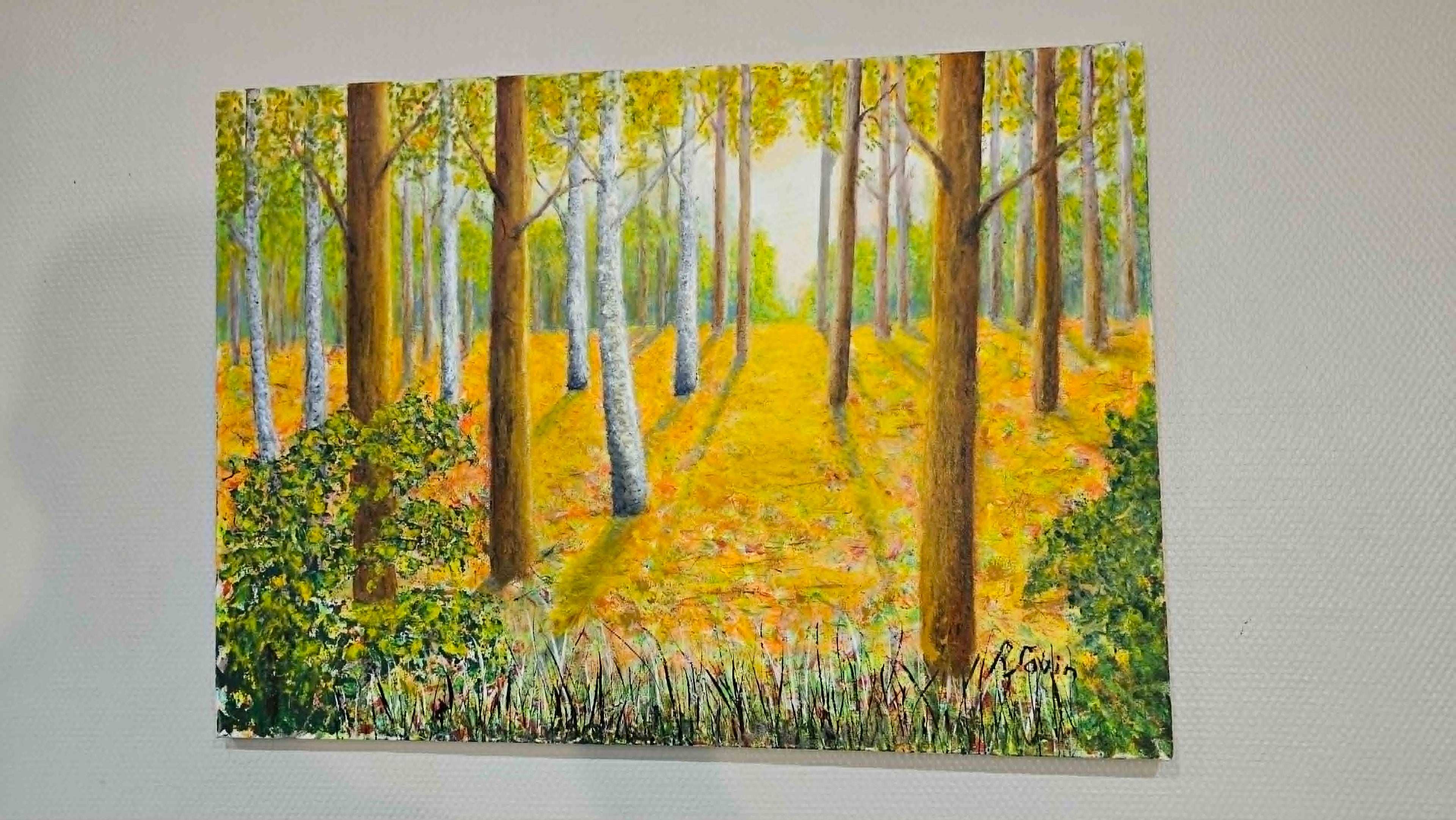 Tableau Peinture Huile sur Toile Signée Roger Savin "L'automne"