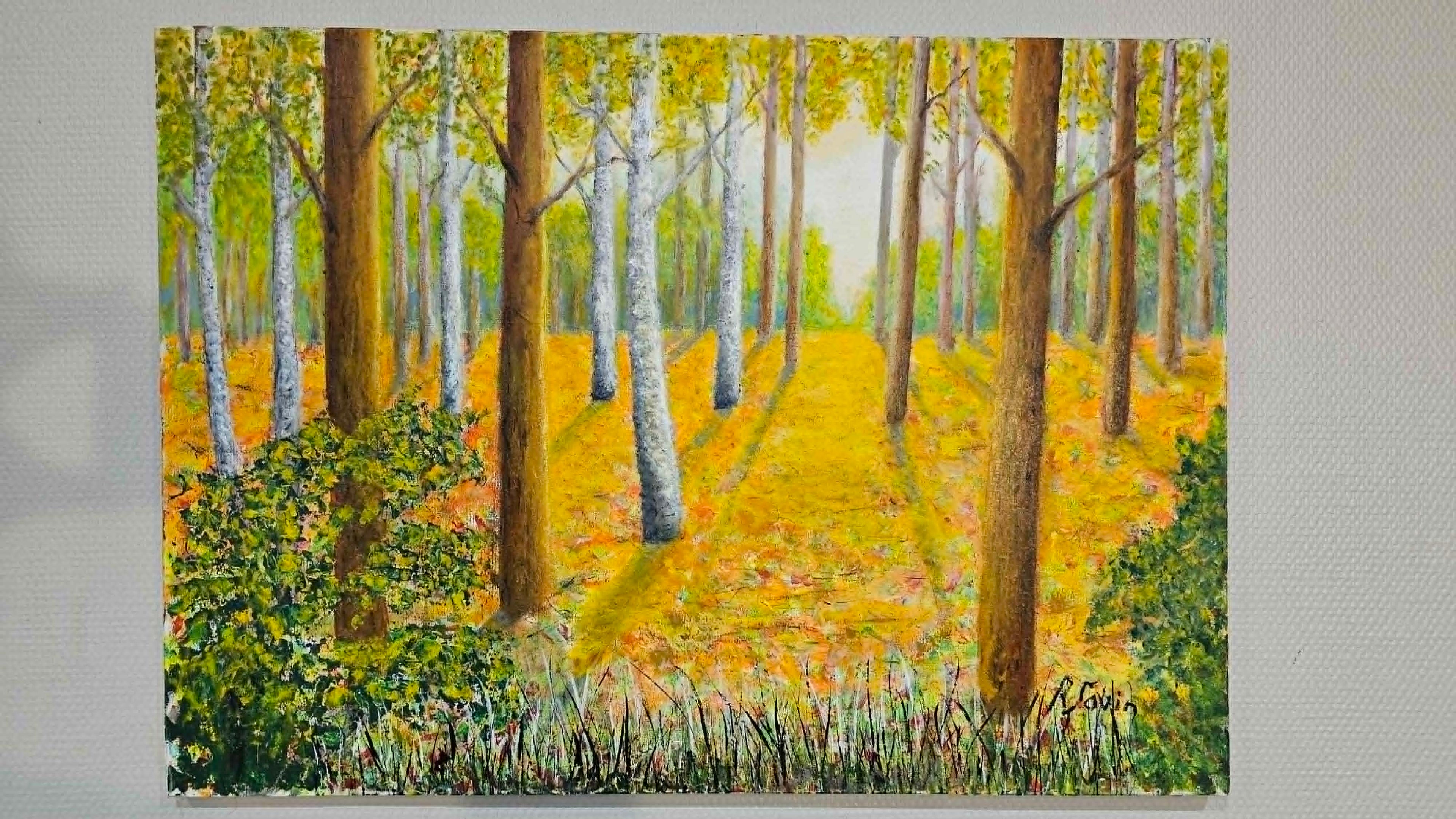 Tableau Peinture Huile sur Toile Signée Roger Savin "L'automne"