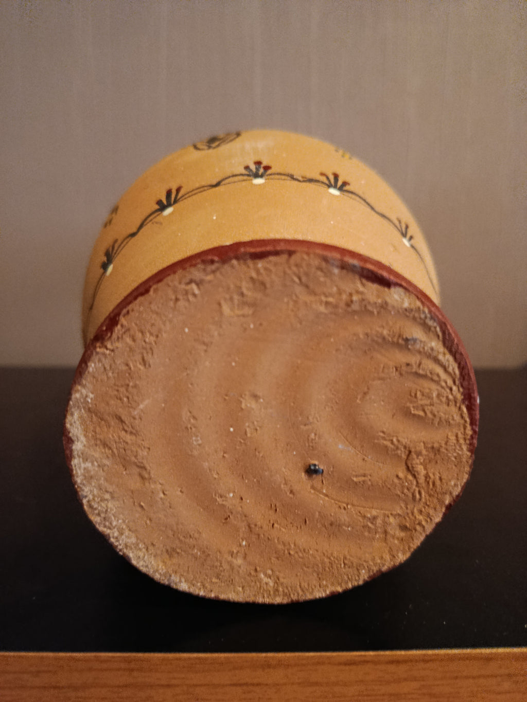 Ancien Vase Africain En Terre Cuite Original Vintage XXe Collection 70s Art Deco