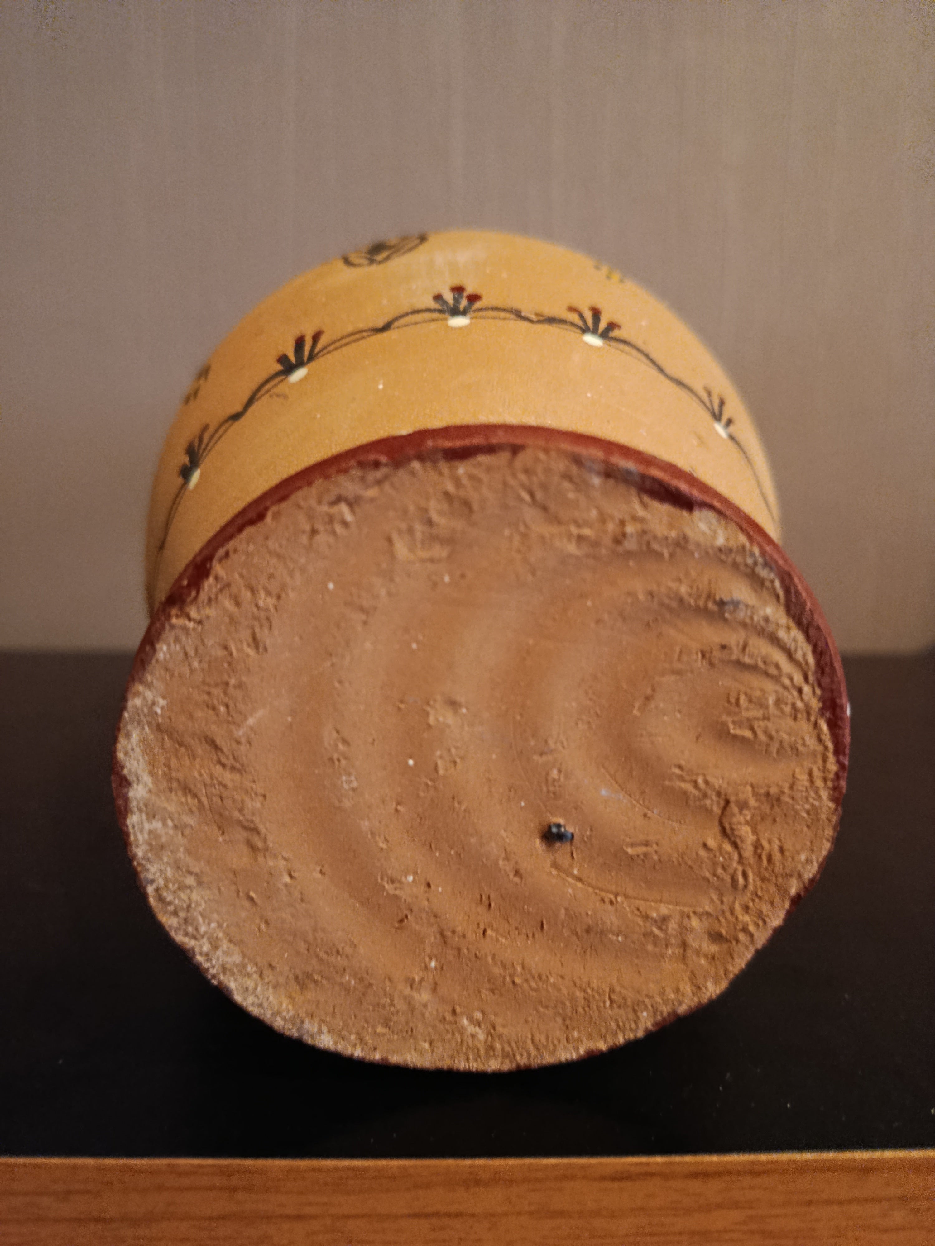 Ancien Vase Africain En Terre Cuite Original Vintage XXe Collection 70s Art Deco