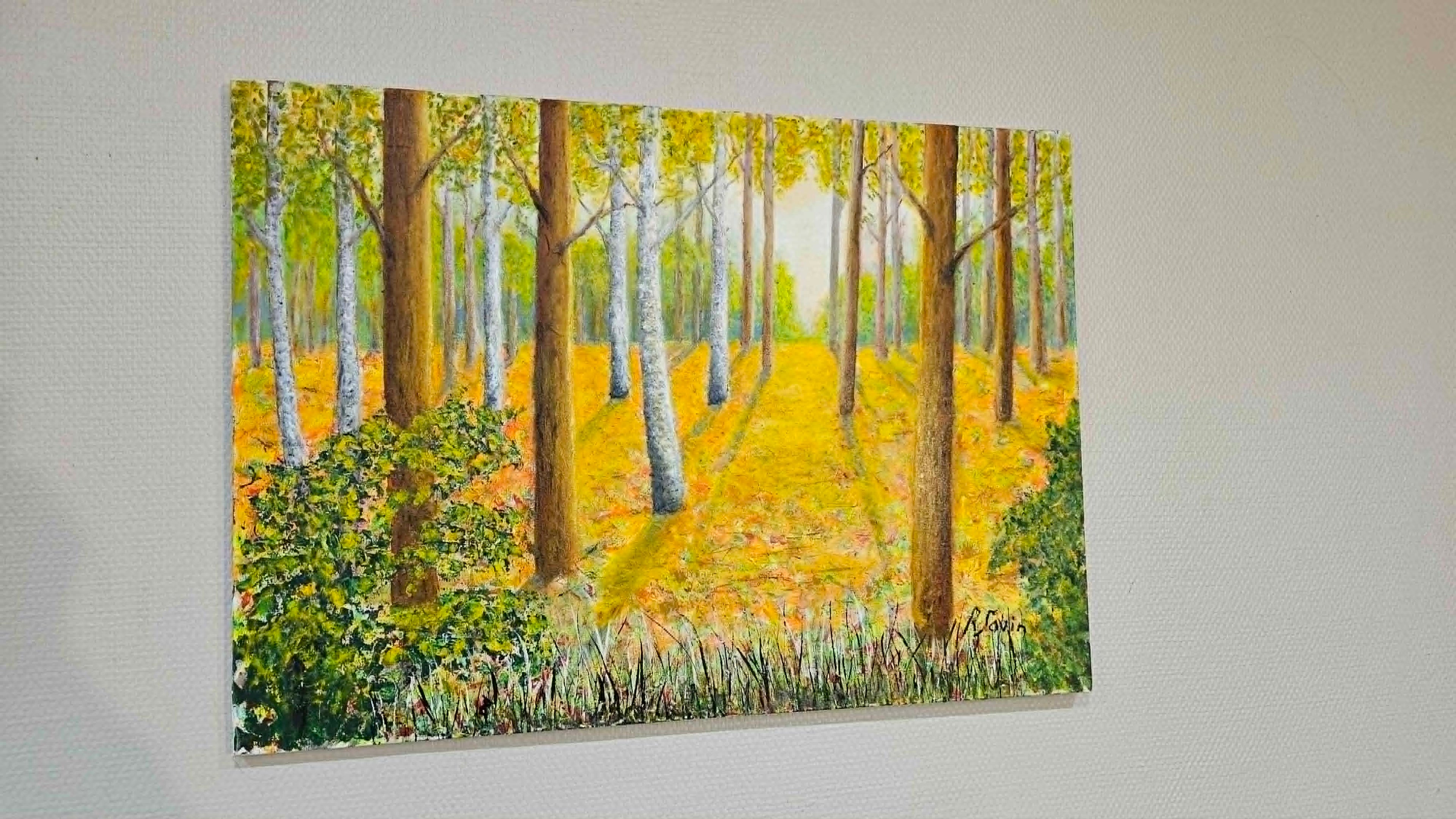 Tableau Peinture Huile sur Toile Signée Roger Savin "L'automne"