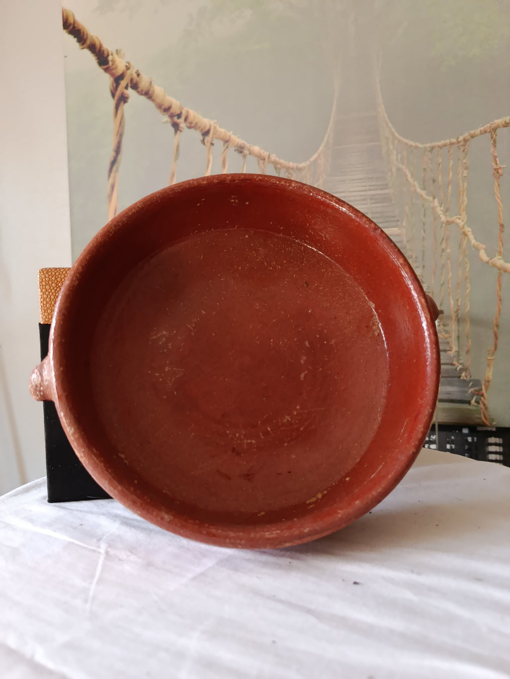 Petite coupelle en pierre céramique marron Vintage XXe collection Grès ancien
