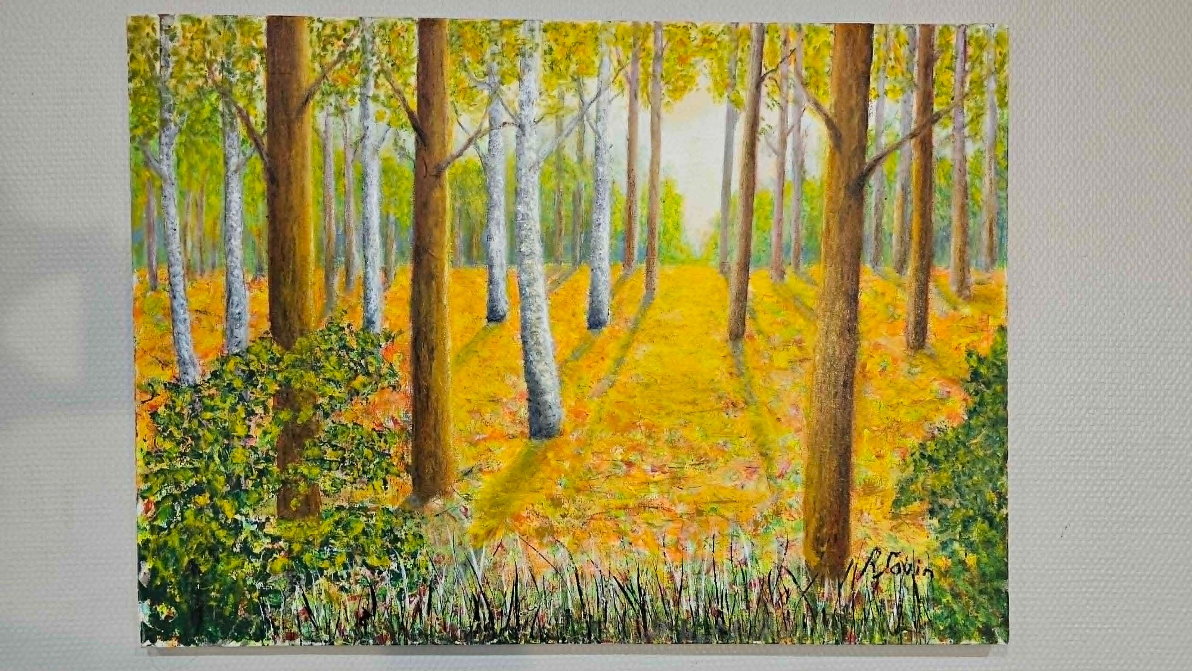 Tableau Peinture Huile sur Toile Signée Roger Savin "L'automne"