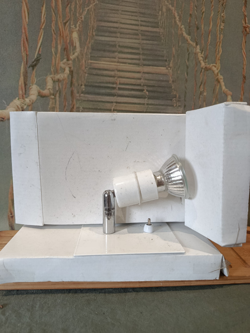 Ancienne Applique Design Fischer Lampe Collection XXe Art deco Luminaires Originale Blanche Verre