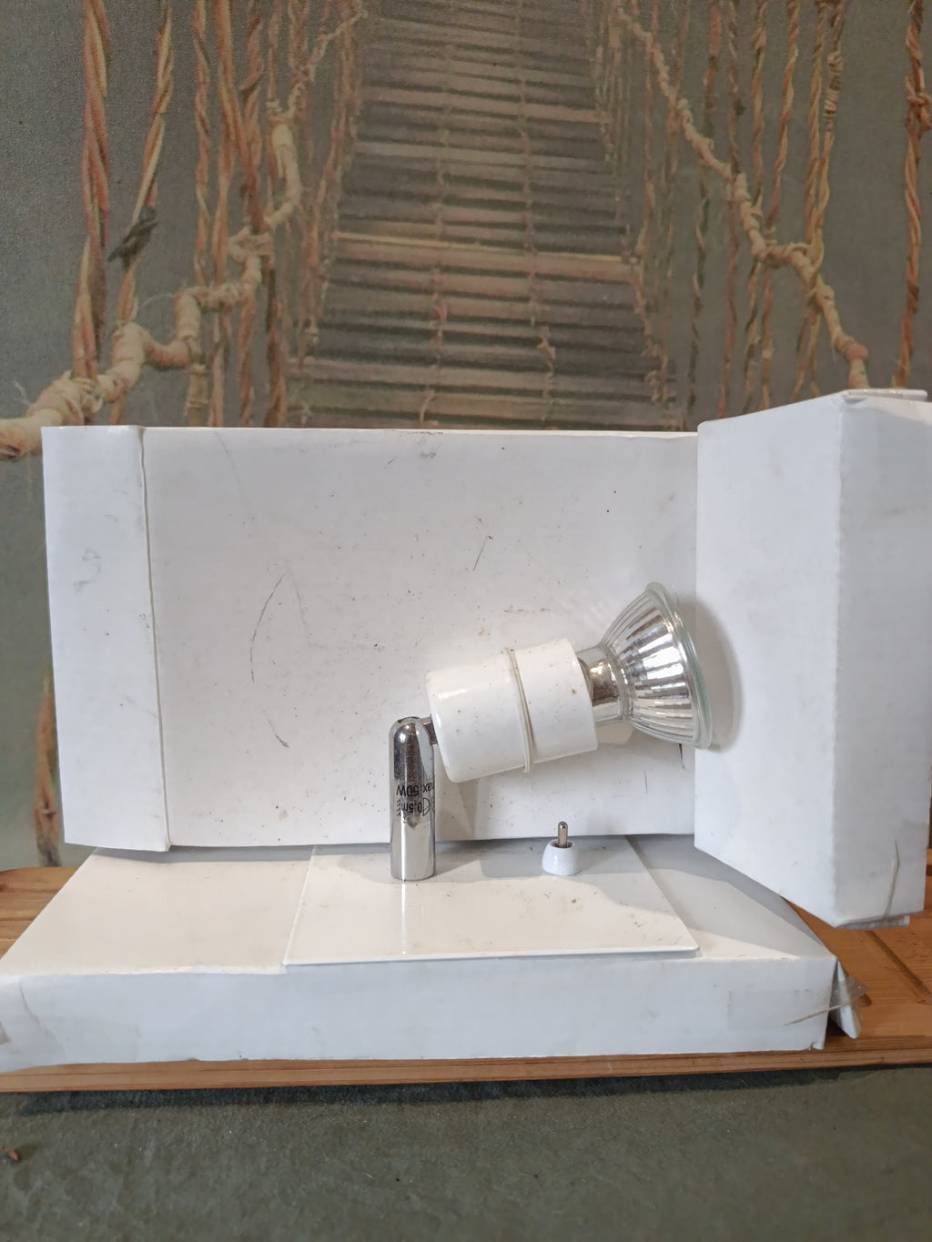 Ancienne Applique Design Fischer Lampe Collection XXe Art deco Luminaires Originale Blanche Verre