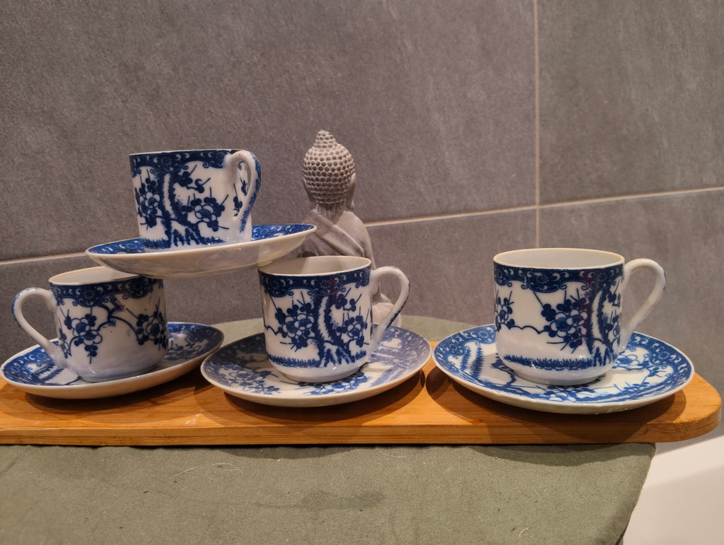Service à Thé & Café en porcelaine Chinoise Japon Asie Art Déco Floral 1950 Collection XXe