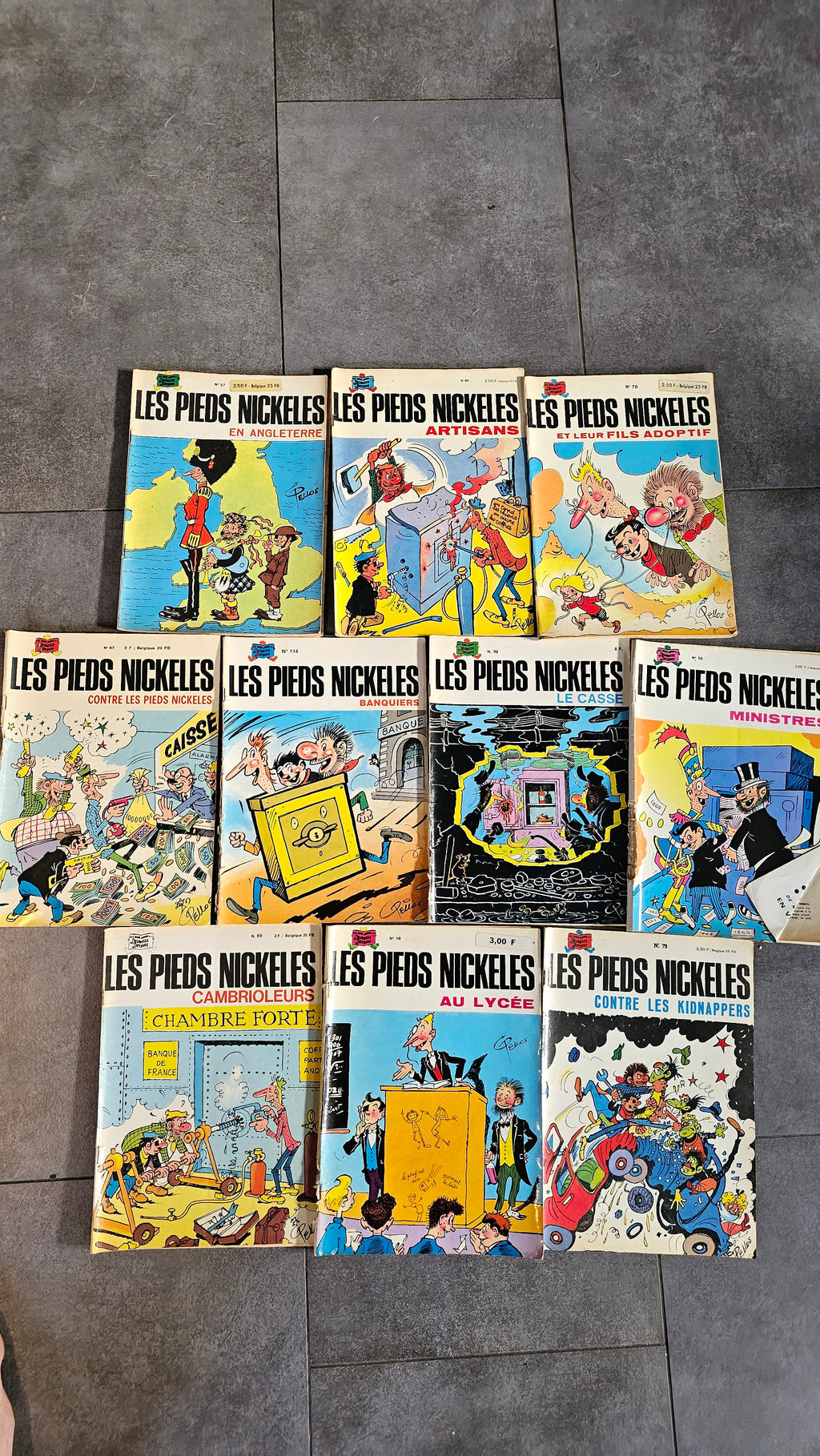 Collection De Bandes Dessinées Vintage Originales Les Pieds Nickelés XXe Collection Pello Édition