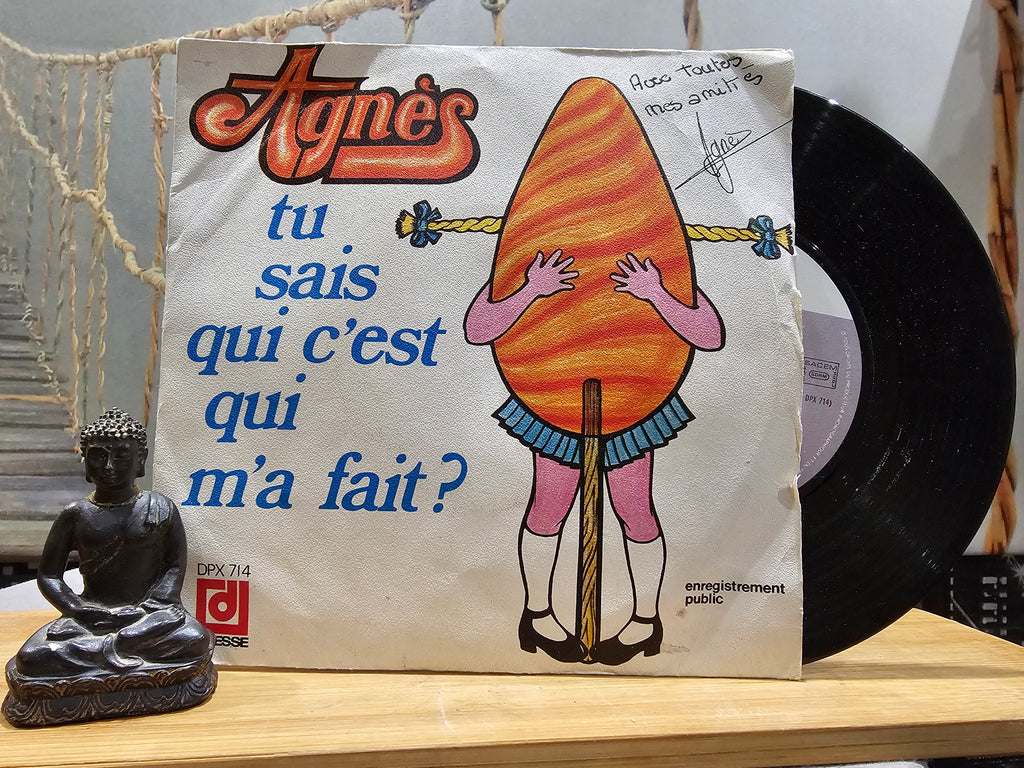 Ancien CD Disque Vinyle Agnès Qui m'a Fait ? Signé & dédicacé Vintage XXe Collection Musique