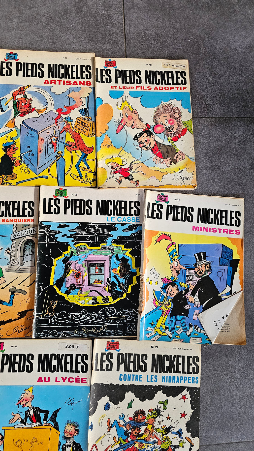 Collection De Bandes Dessinées Vintage Originales Les Pieds Nickelés XXe Collection Pello Édition