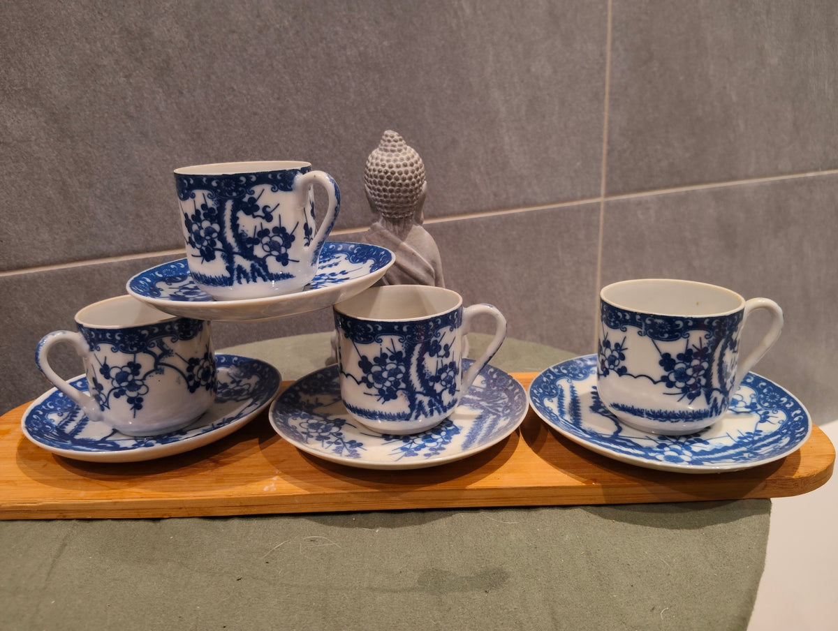 Service à Thé & Café en porcelaine Chinoise Japon Asie Art Déco Floral 1950 Collection XXe