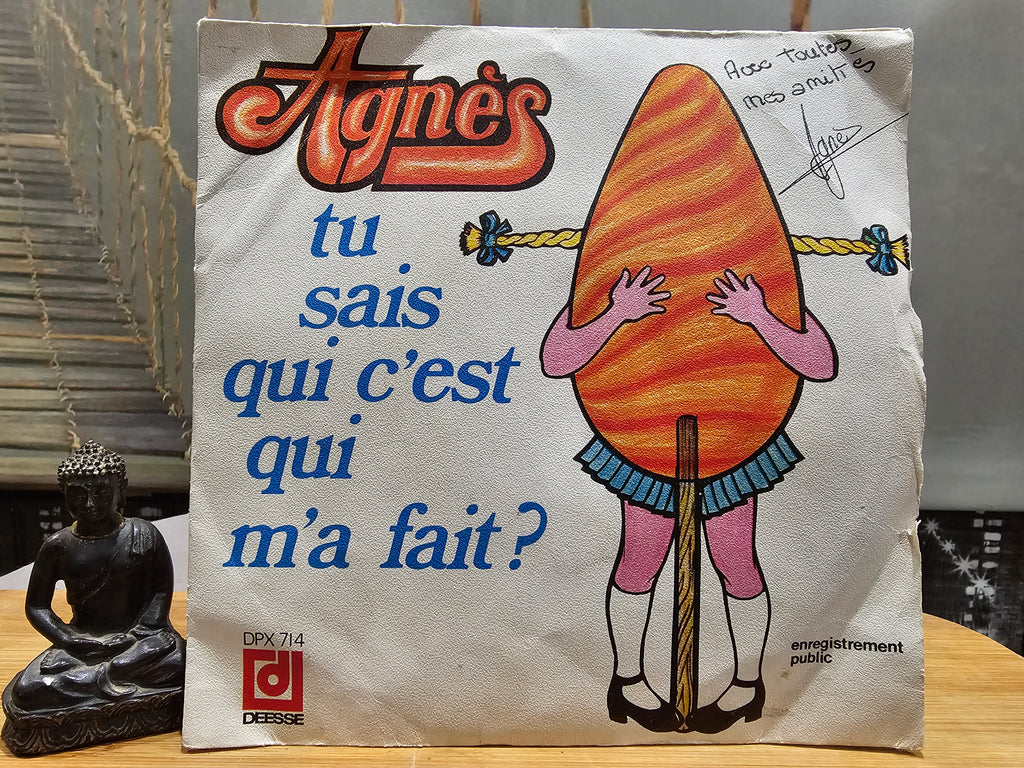 Ancien CD Disque Vinyle Agnès Qui m'a Fait ? Signé & dédicacé Vintage XXe Collection Musique