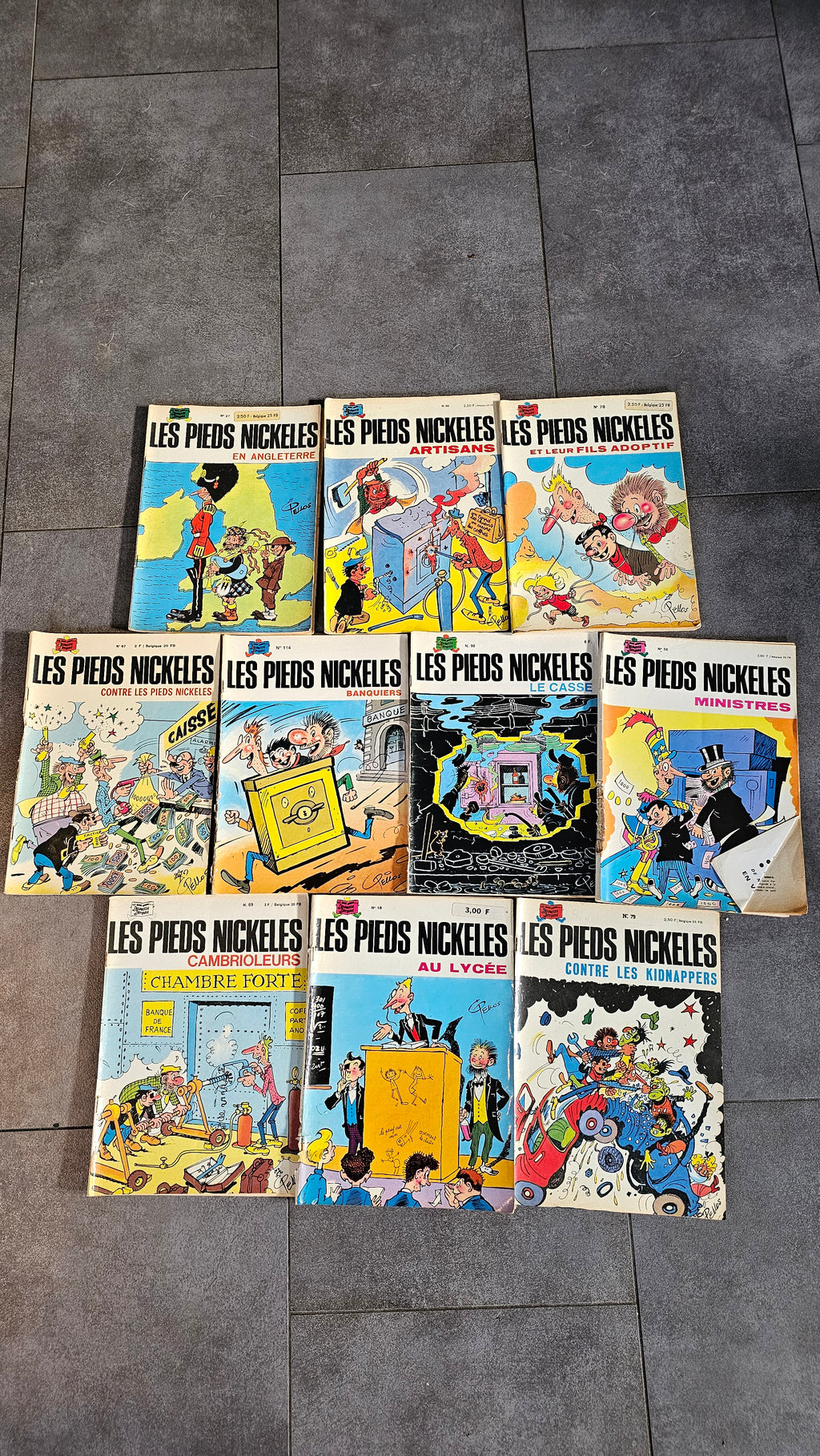 Collection De Bandes Dessinées Vintage Originales Les Pieds Nickelés XXe Collection Pello Édition