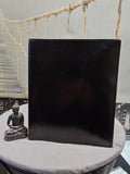 Ancien Semainier Conférencier Porte Document Agenda Cuir Lisse Brillant Noir bureau Vintage