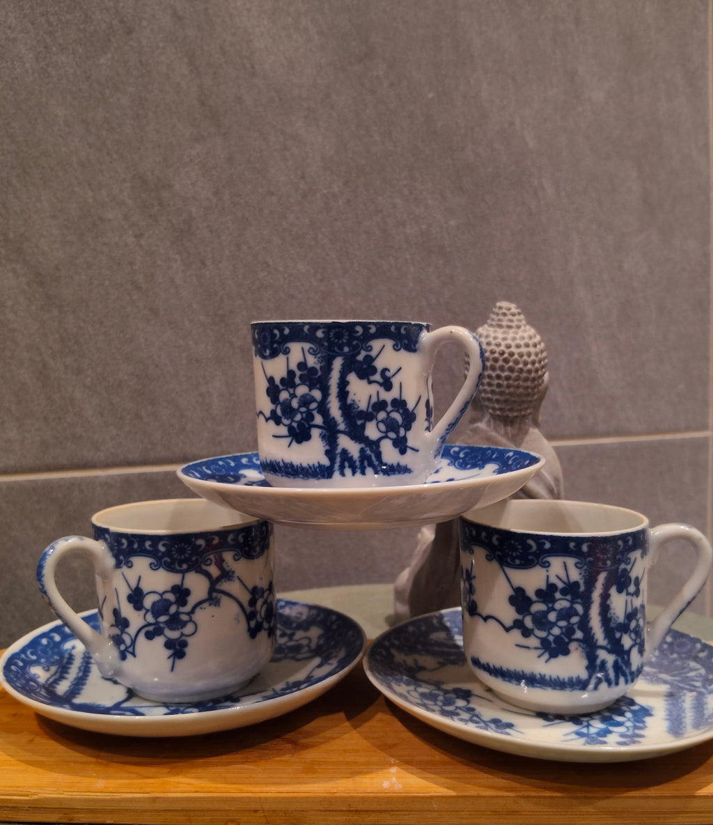 Service à Thé & Café en porcelaine Chinoise Japon Asie Art Déco Floral 1950 Collection XXe