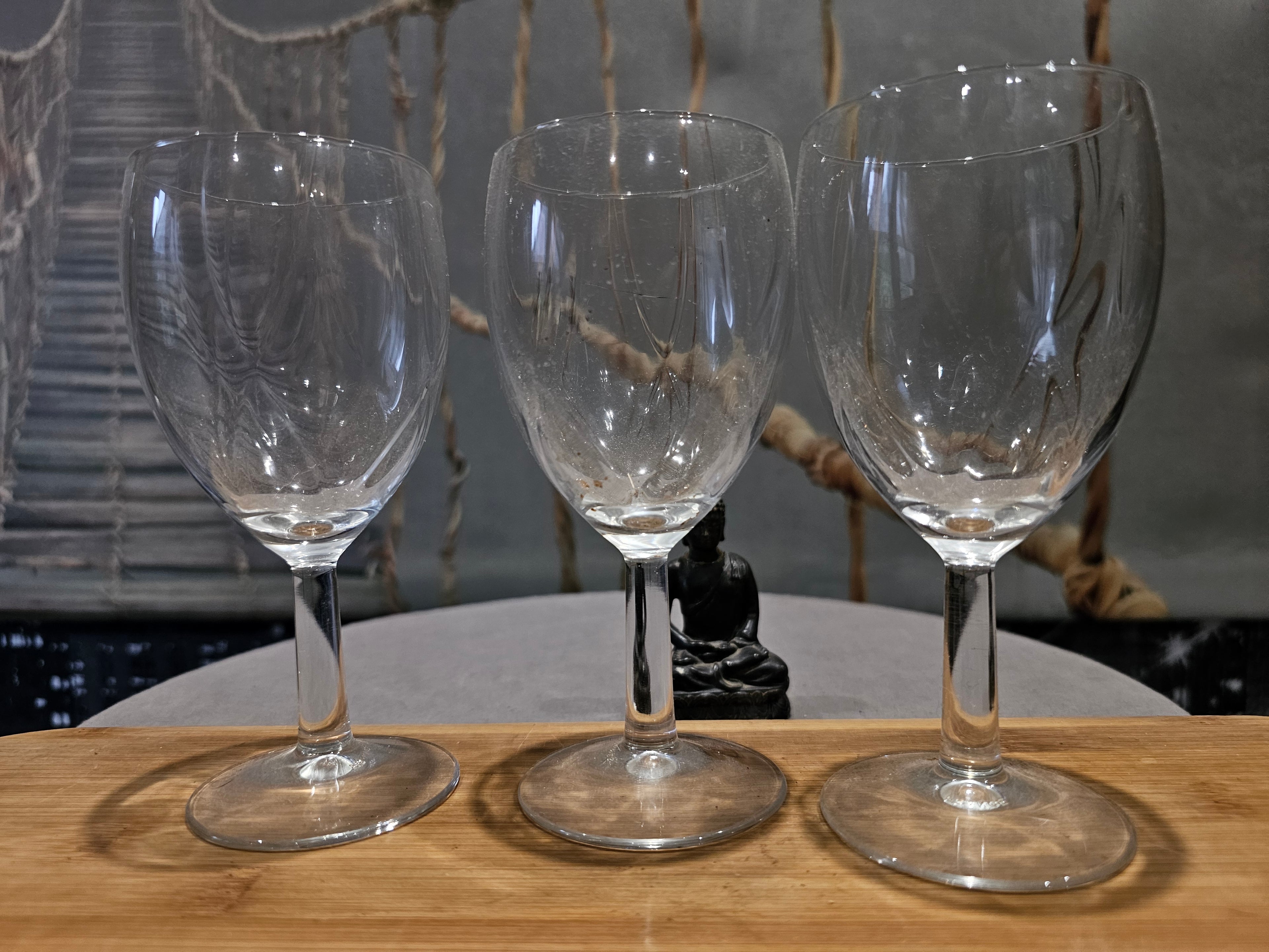 Lot de X4 verres en Cristal De Luxe Ciselé Signées France Original XXe Collection