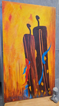 Tableau Peinture Huile sur Toile Signée Roger Savin (1928-2021) "La Réinvocation" Original Unique XXe Collection Art Deco Realisme